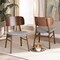 Baxton Studio Alston Mid-Century Grey Fabric Upholstered and Walnut Brown Finished Wood Dining Chair Set(2PC) PR 191-2PC-11707-ZORO - alternate 1